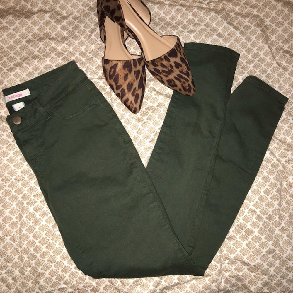 Olive Green Skinny Jeans